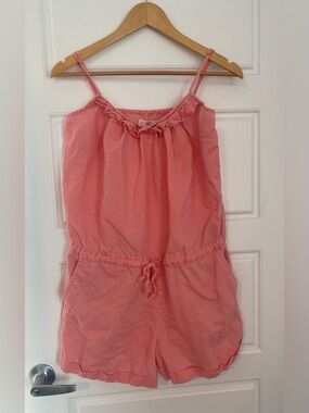 Mango Casualwear Women’s Size 5 Coral Peachy Pink Sleeveless Romper Bohemian